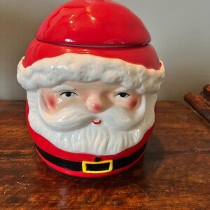 Holiday Santa cookie jar